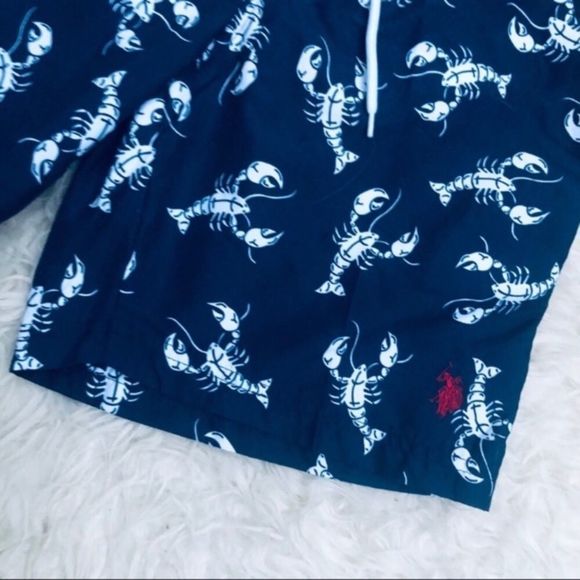 Lobster Print Swim Trunks - Picture 2 of 8